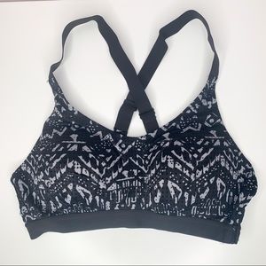 VS X SPORT Size 34B Black Gray Printed Sports Bra